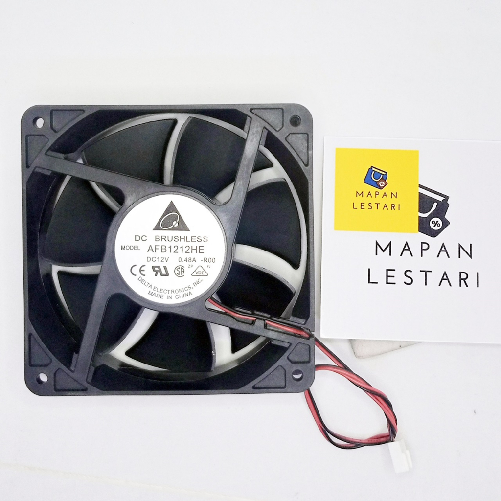 DELTA FAN 12V 0.48A 12CM Kipas AFB1212HE MINING DC Brushless