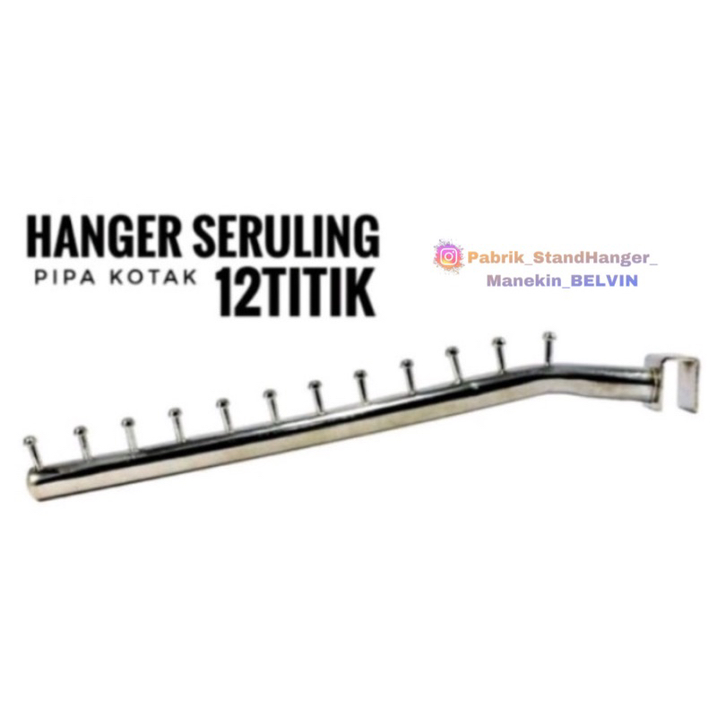 Hanger Suling Pipa Kotak 12 Titik // Gantungan Suling Baju // Display Suling Baju untuk Pipa Kotak 1