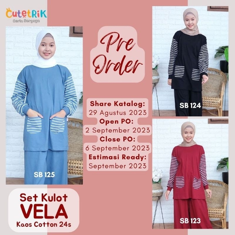 Cutetrik Setelan Kulot Vella open PO