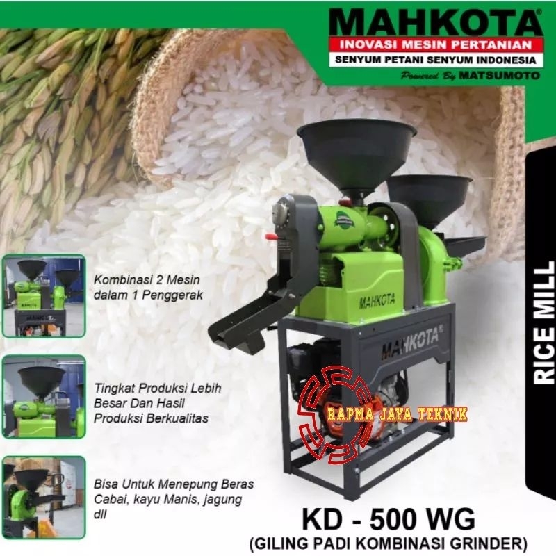 Mesin Giling Padi Mini KD 500 WG MAHKOTA|Rice Mill