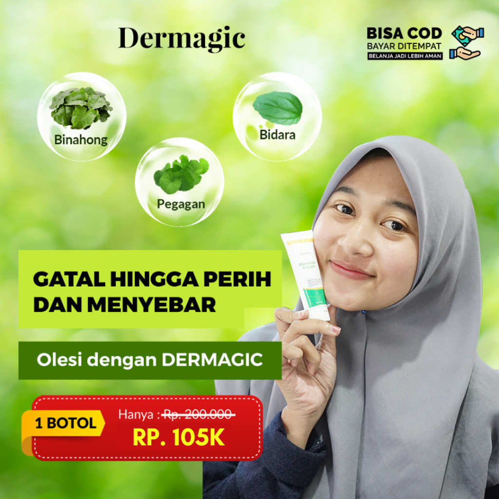 Dermagic Cream Anti Gatal Selangkangan Jamur Kudis Kurap dan memudarkan bekas gatal menghitam