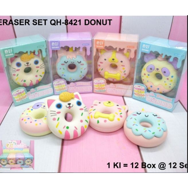 

Eraser Set / Penghapus Lucu Bentuk Donut QH-8421