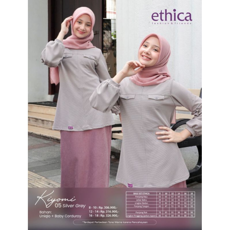 Setelan Baju dan Rok Syar'i Remaja Kiyomi 05 by ETHICA