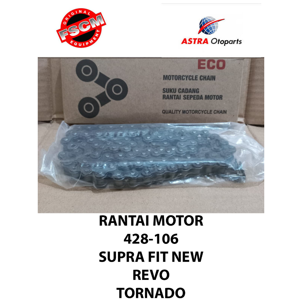 RANTAI MOTOR SUPRA FIT NEW REVO 428-106 FSCM ORIGINAL ASTRA