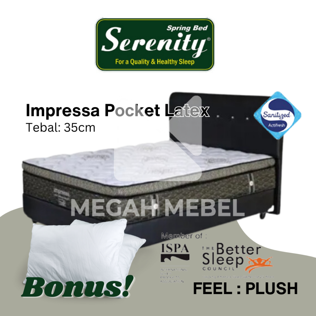 Serenity Springbed Tipe Impressa Pocket Spring dan Foam Encasement
