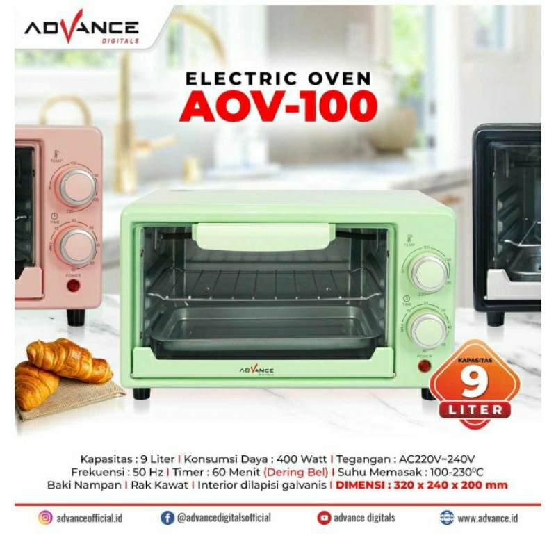 oven listrik advance 9Liter/oven listrik low watt
