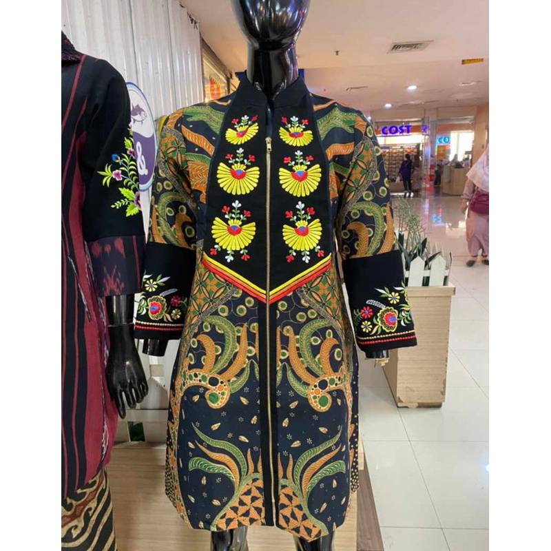 TUNIK DRESS BATIK DOLBY COMBINASI BORDIR EXCLUSIVE THAMRIN CITY