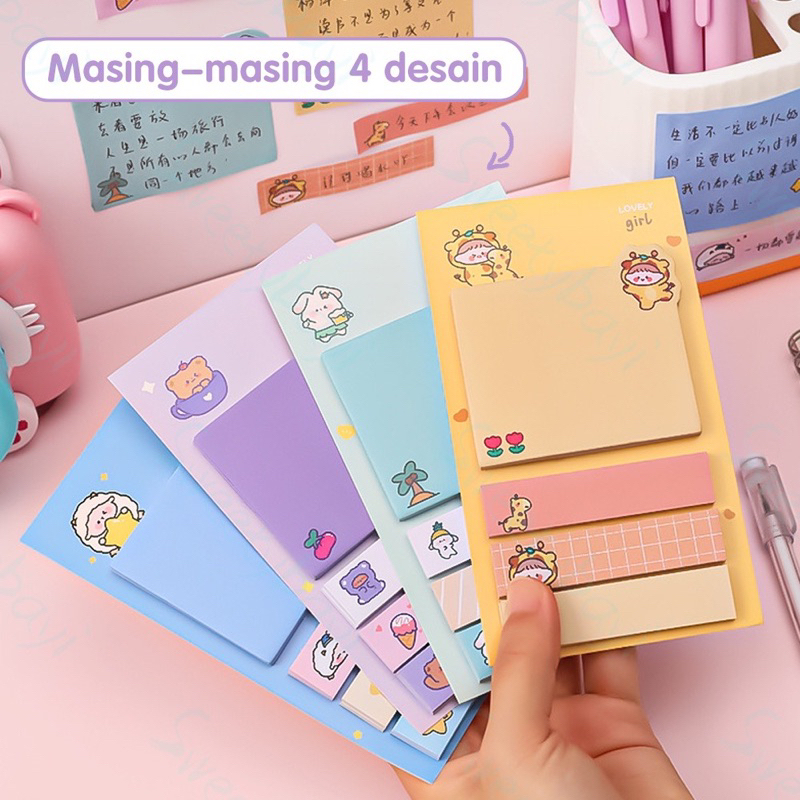 

STICKY NOTE 4 LINE STICKY NOTE LUCU KERTAS MEMO PAPER NOTE