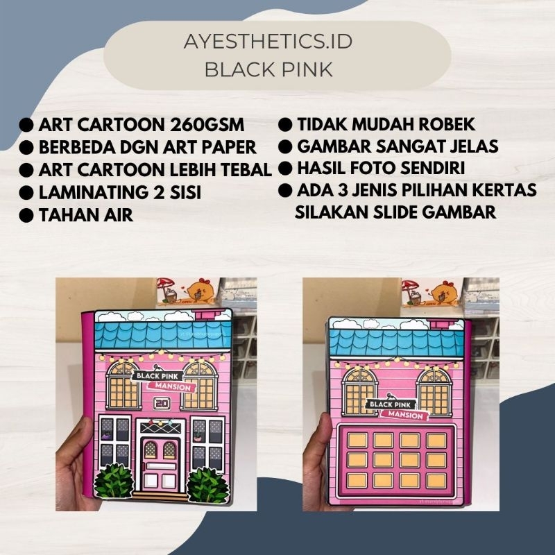 TOCA BOCA WORLD BOOK LIFE BLACK PINK MANSION / SANGAT TEBAL ART KARTON 260GSM LAMINASI 2 SISI ANTI A