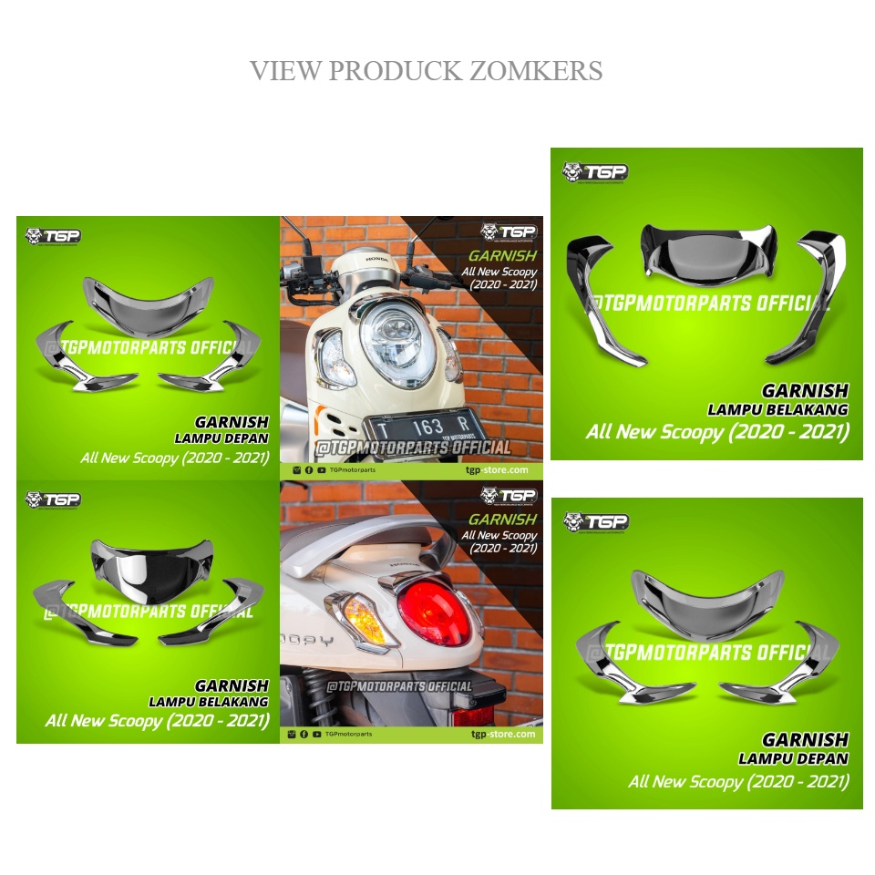 Tgp Garnishhead Lamp Variasi  Lampu Depan dan belakang All New Scoopy 2020-2022