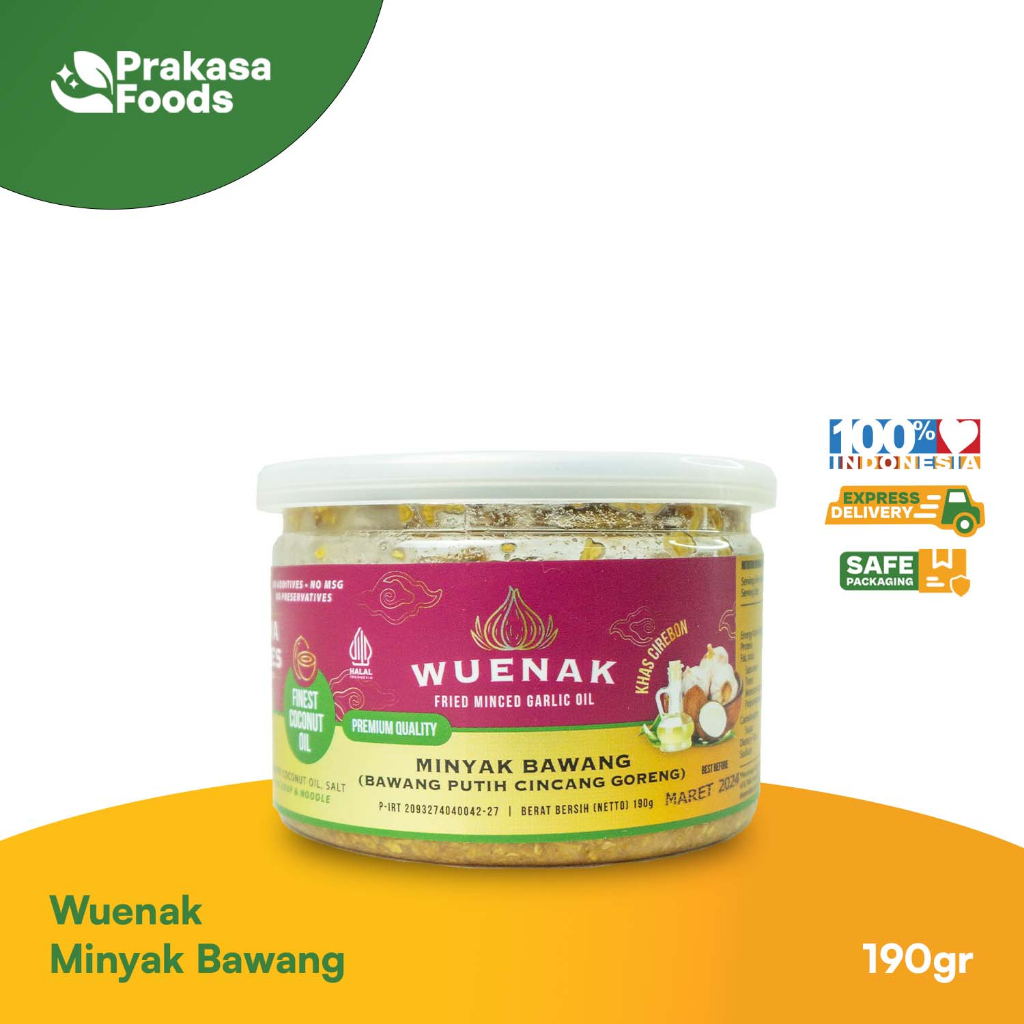 

Wuenak Minyak Bawang Putih Goreng Jar 190gr