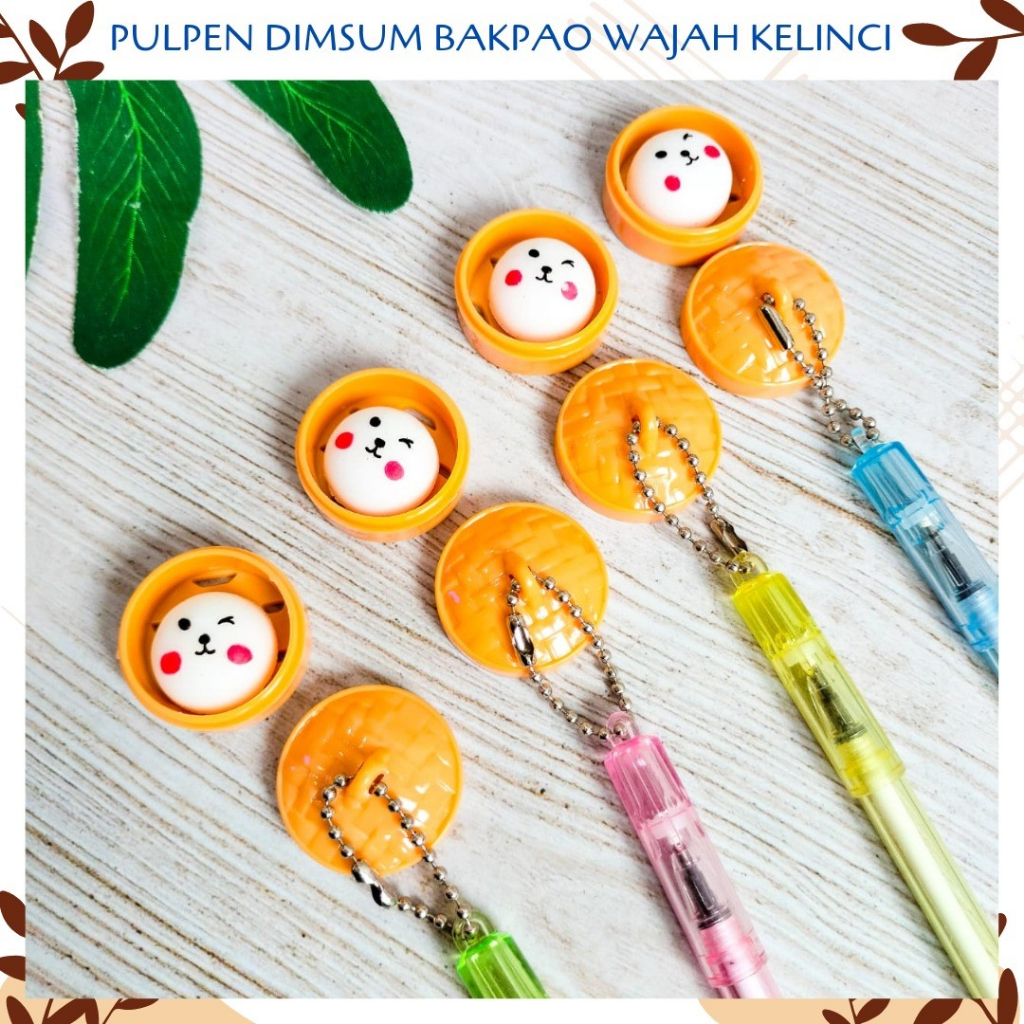 

PULPEN DIMSUM BAKPAO WAJAH KELINCI LUCU PEN GANTUNGAN BOLPEN ALAT TULIS KANTOR COD TERMURAH