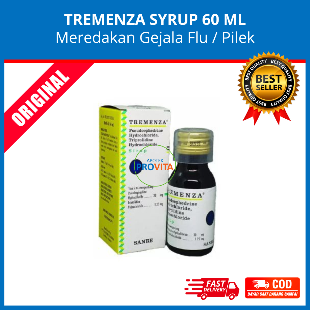TREMENZA SYRUP - Obat Pilek Anak / Flu / Tremenza Sirup