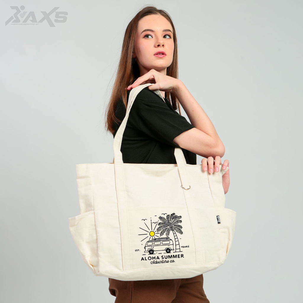 Tas Totebag Wanita Motif Simple Art Tas Kuliah Aesthetic Bisa COD Totebag Kain Kanvas Tebal