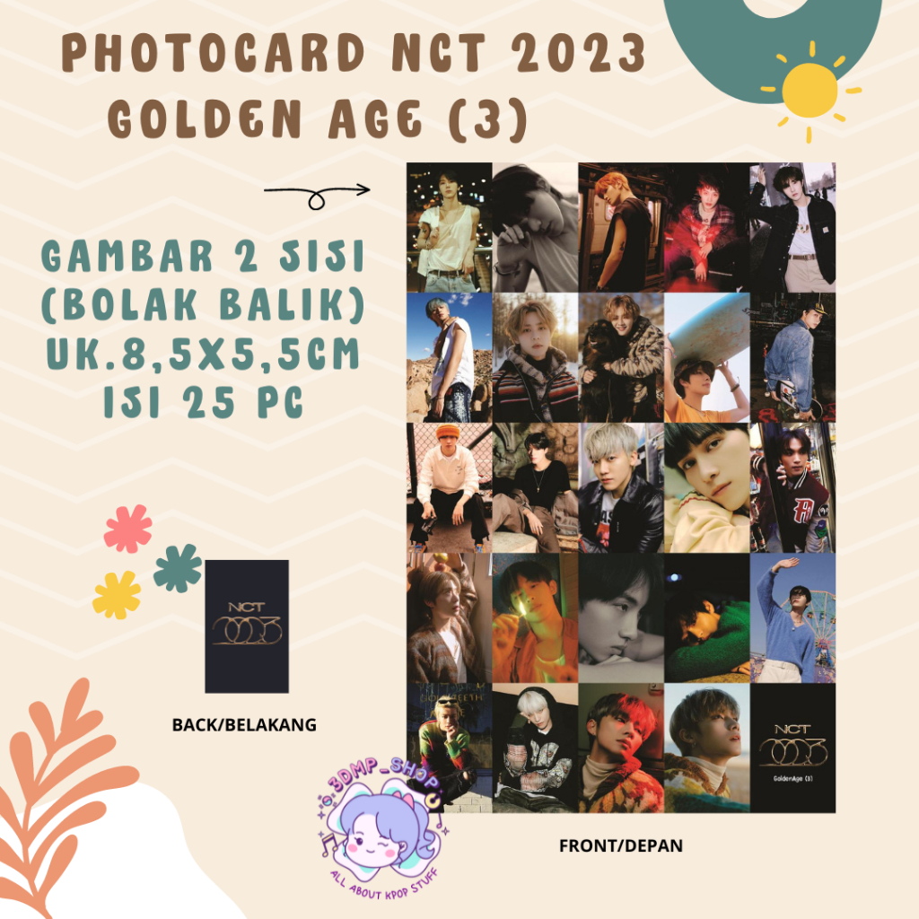 [2 sisi - 25 lembar] Photocard NCT 2023 Nation Connection Golden Age