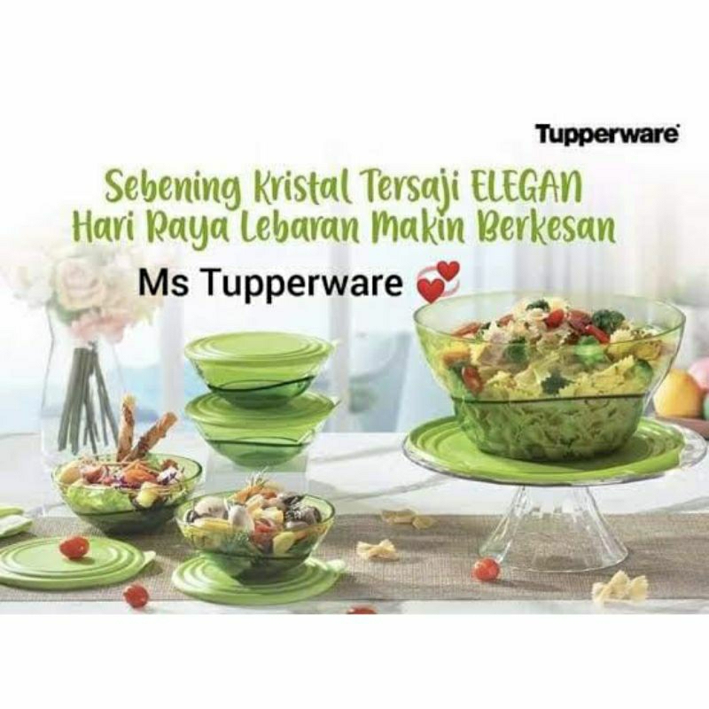 Eleganzia Bowl Set/Set kristal tupperware/Set sajian makan
