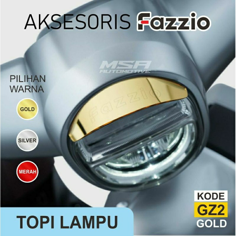 Topi lampu yamaha fazzio, kanopi lampu yamaha fazzio, aksesoris lampu depan fazzio