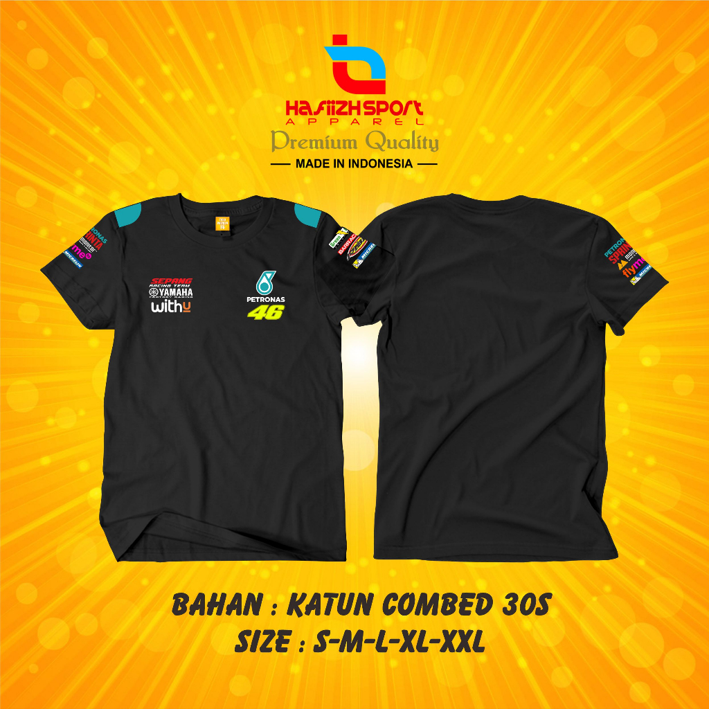 BAJU KAOS RACING YAMAHA PETRONAS 46 PREMIUM