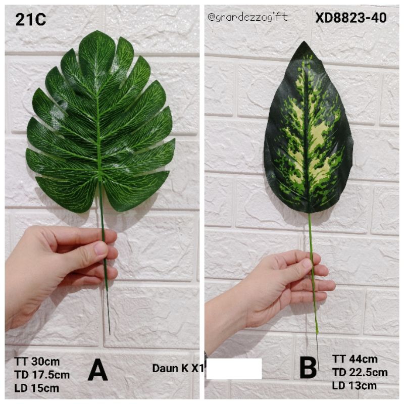 DAUN PLASTIK ARTIFICIAL 1 TANGKAI