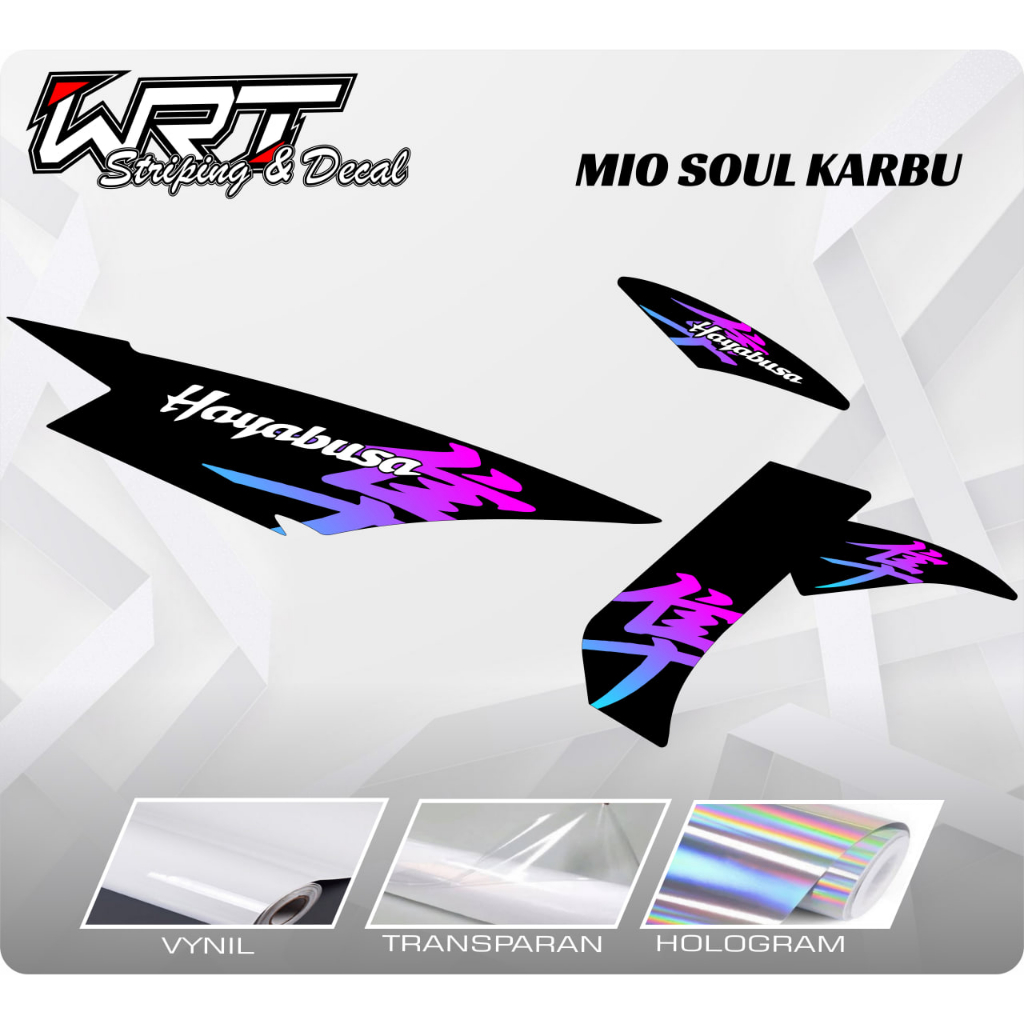 Striping Mio Soul Karbu-Stiker Decal Mio Soul Karbu Hayabusa