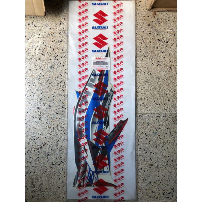 Striping Set Blue White Racing Edition Sticker Stiker SkyDrive 125 Ori