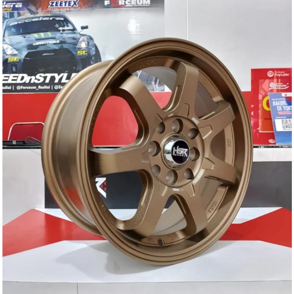 Pelak Racing HSR Ring 15 Model TE37 Mobil Avanza Livina Splas Free Ongkir