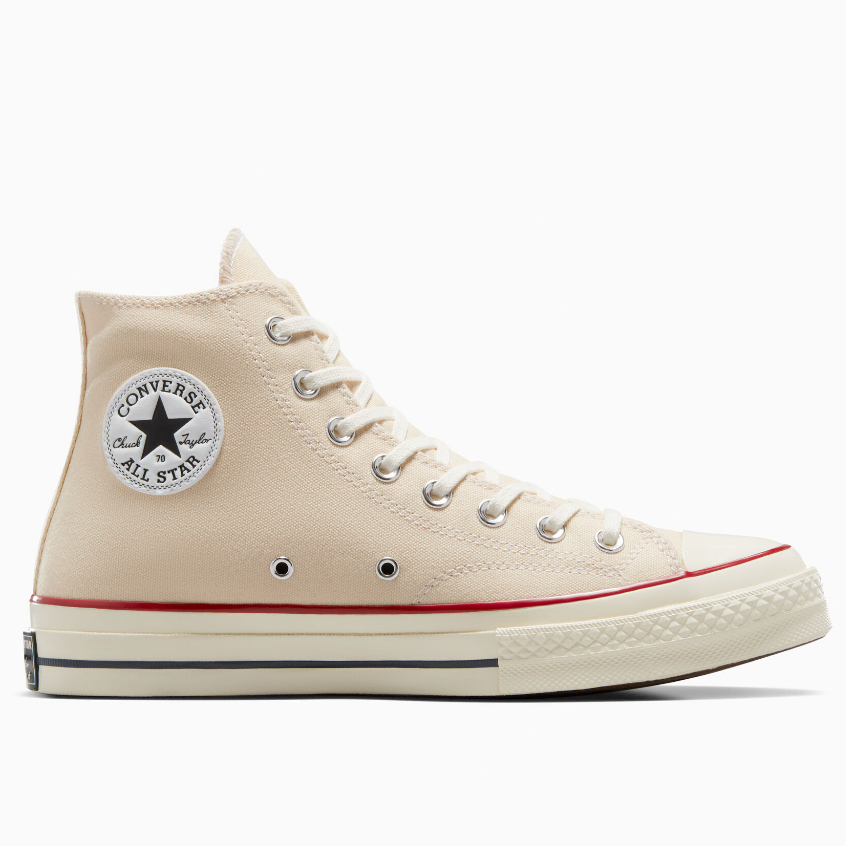 Sepatu Sneakers Unisex CONVERSE Chuck 70 High Parchment Egret Original 162053C