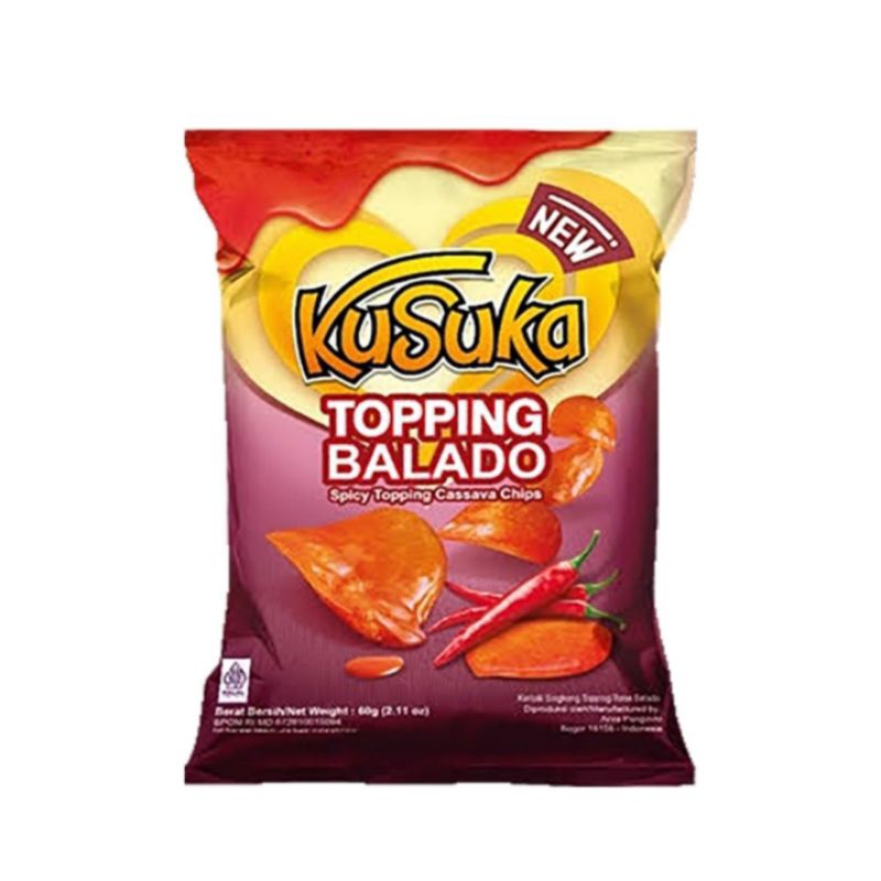 

KuSuka Keripik Singkong Topping Balado 60 gr