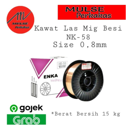 Kawat Las Mig Besi NK-58 0.8mm 15kg