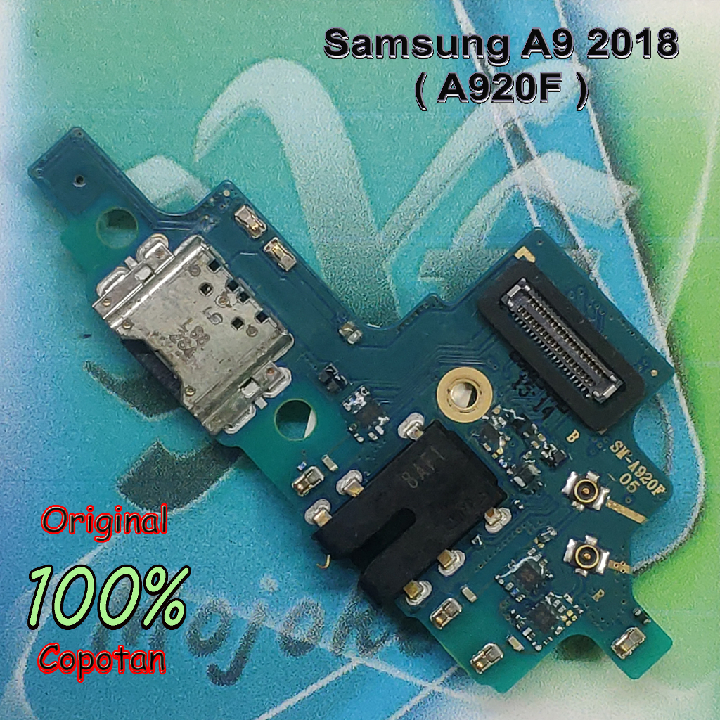 Samsung A9 2018 A920F Papan konektor cas PCB UI board charger mesin bawah copotan - eXe Comp