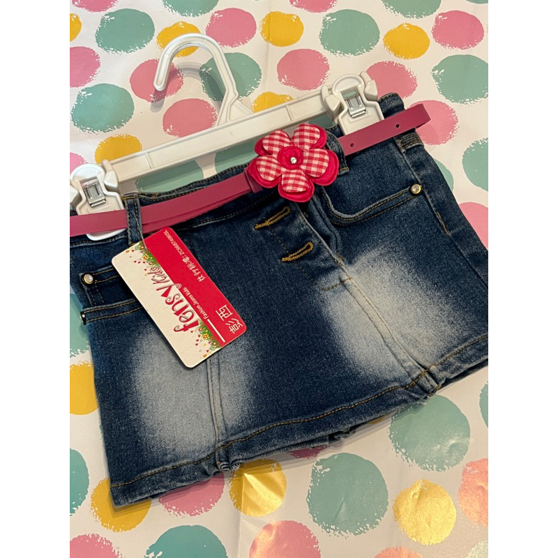 Rok celana anak cewek import, rok celana jeans anak import murah ready, rok pendek anak cewek import