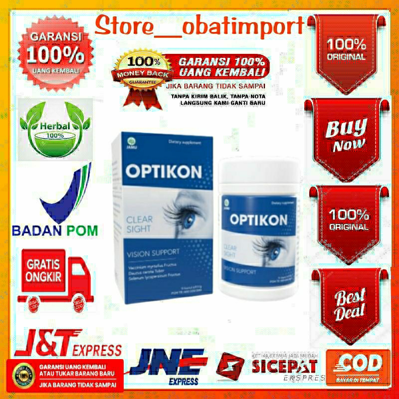 OPTIKON Obat Mata Katarak Rabun Minus Silinder - Optikon Asli Original - Sehat Mata Optikon