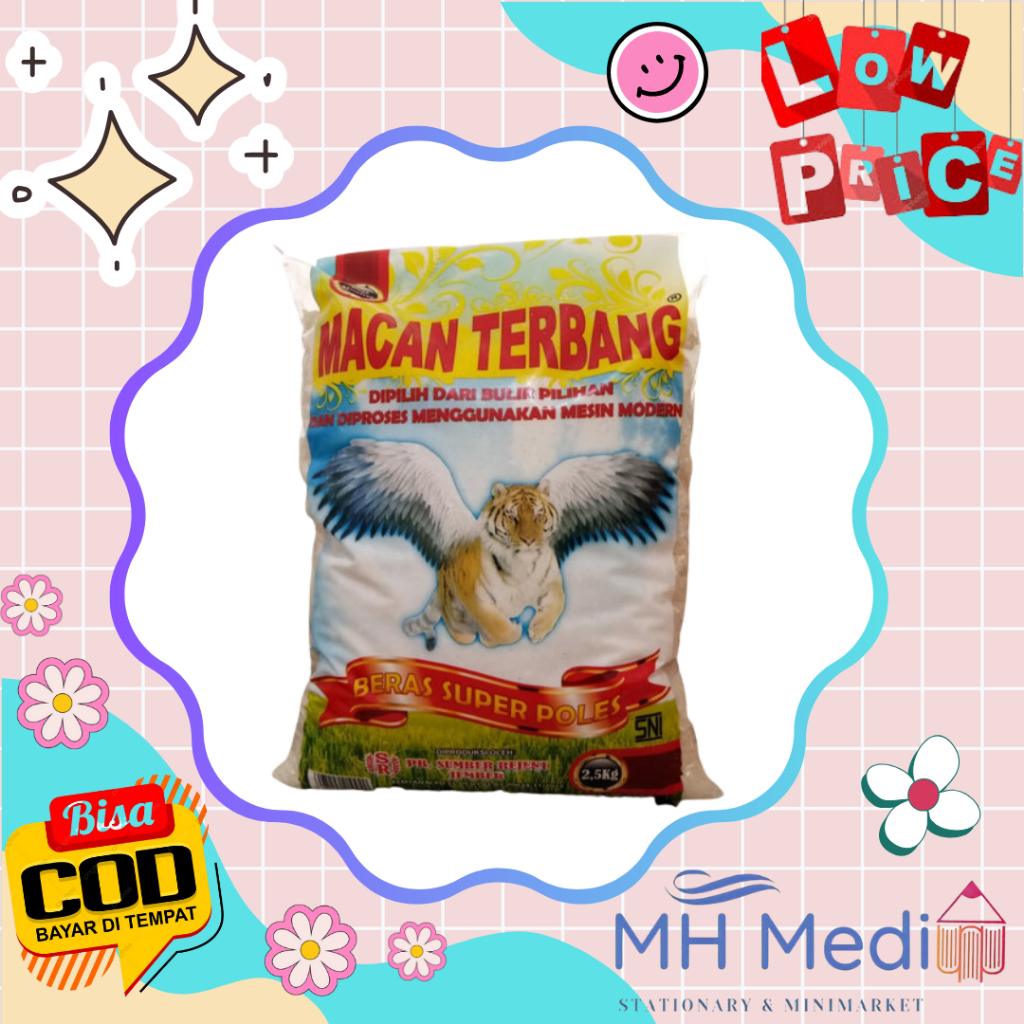 Print Gambar Beras Macan Terbang