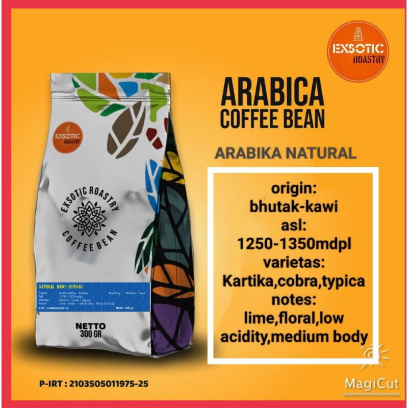 

kopi Arabika natural bhutak Kawi 1kg