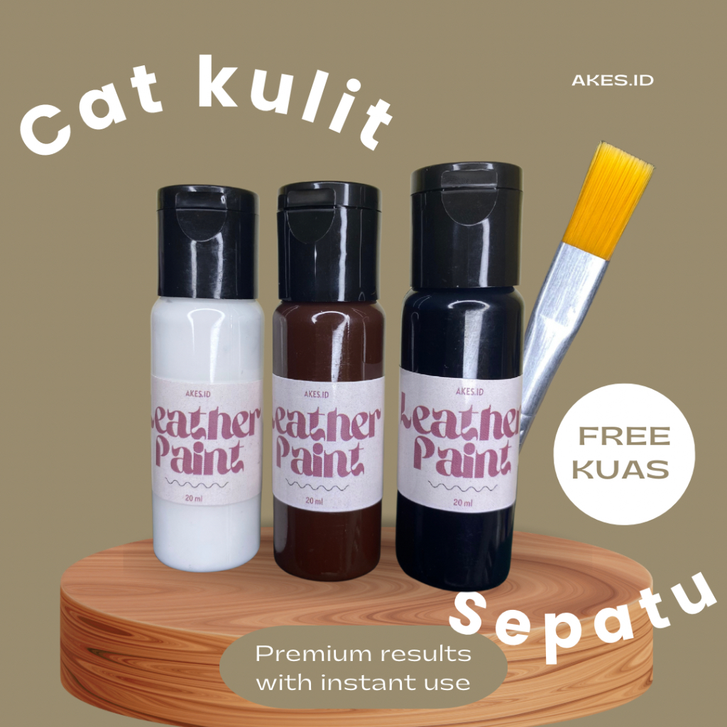 CAT SEPATU KULIT SINTETIS KULIT ASLI