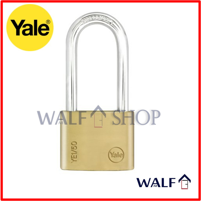YALE Indoor Brass Long Shackle Padlock 50 mm , Gembok ORI , YE1/50/166/1