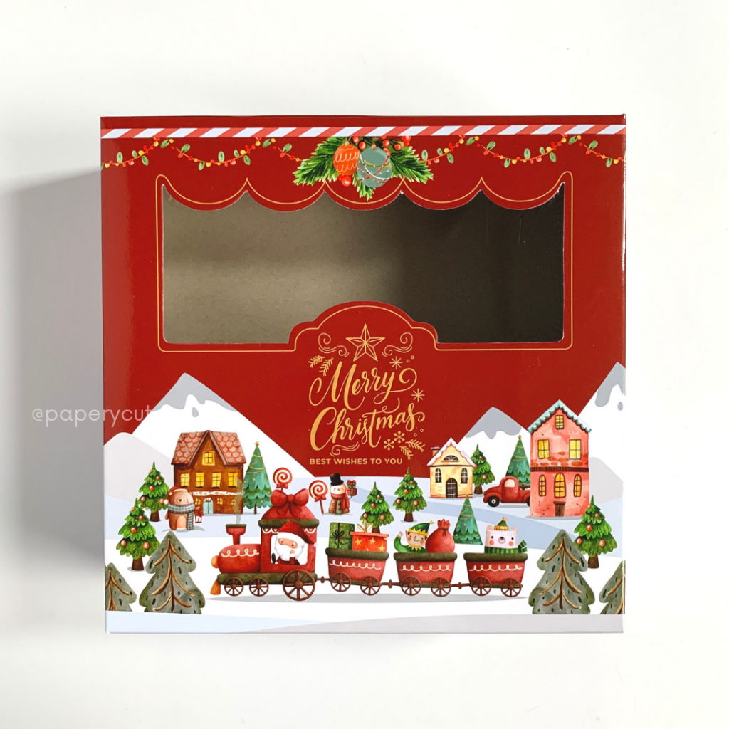 

Box Dus Packaging Kue Hampers Natal 20 x 20 x 7cm / 22 x 22 x 8cm - ECO