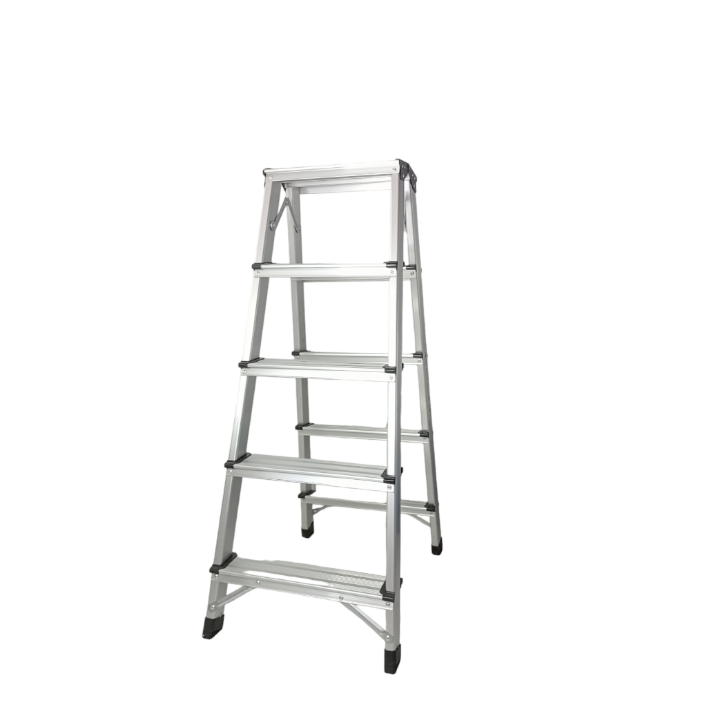 KX Baja - Home Living - Tangga Lipat Aluminium | Tangga Lipat 5 langkah | TANGGA ALUMINIUM LIPAT KUA