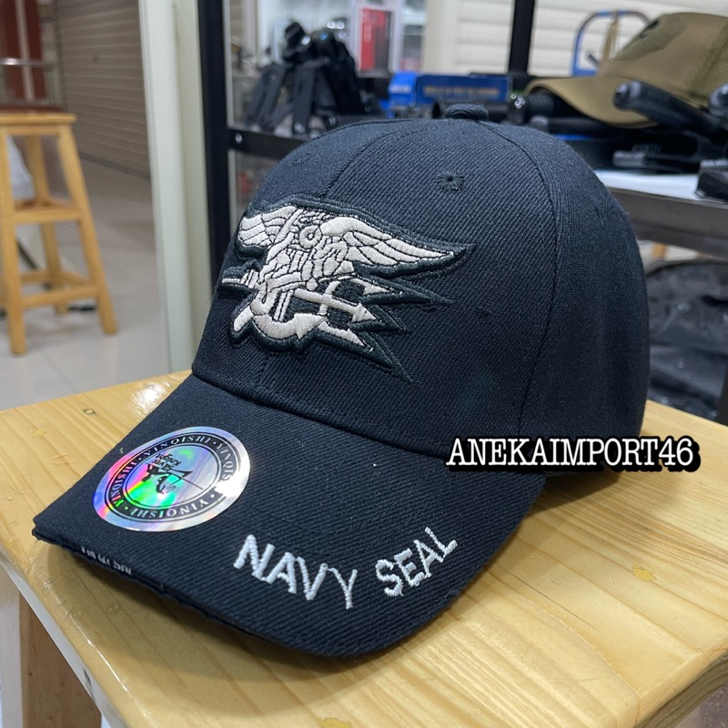 Topi Pria Topi Basebol Navy Seal Hitam
