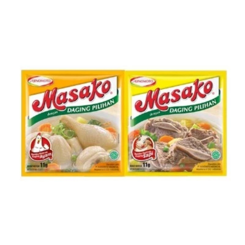 

Masako Sachet @8.5gr PENYEDAP PENAMBAH RASA MASAKAN 1 RENCENG ISI 12PCS