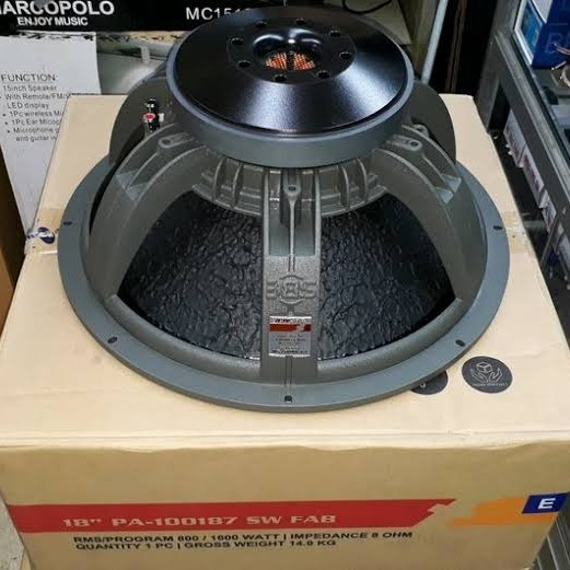 SPEAKER SUBWOOFER 18 INCH ACR FABULOUS PA100187SW ORIGINAL PA 100187SW