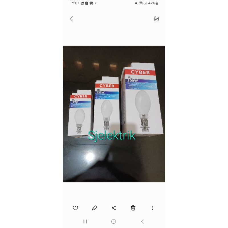 Lampu Mercury ML 160w, 250w, 500w