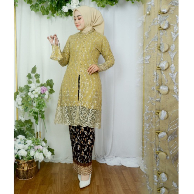 KEBAYA TUNIK BROKAT KANCING // KEBAYA PESTA // KEBAYA BUSUI FRIENDLY