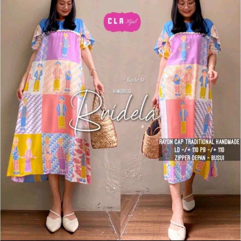 SEKDRES DASTER PAYUNG POM POM MEMORIES SEMERBAK BATIK ORIGINAL RAYON PREMIUM DASTER PAYUNG DASTER BU