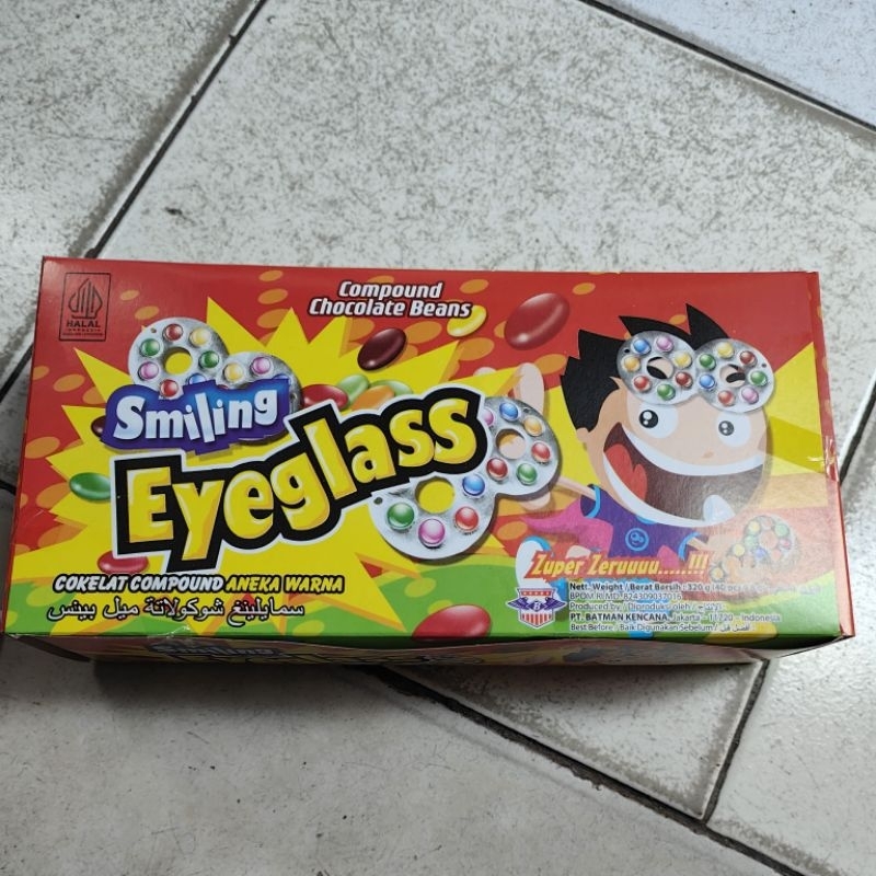 

Ay00! 40 pcs permen smiling biru eyeglass permen kaca mata bentuk angka 8