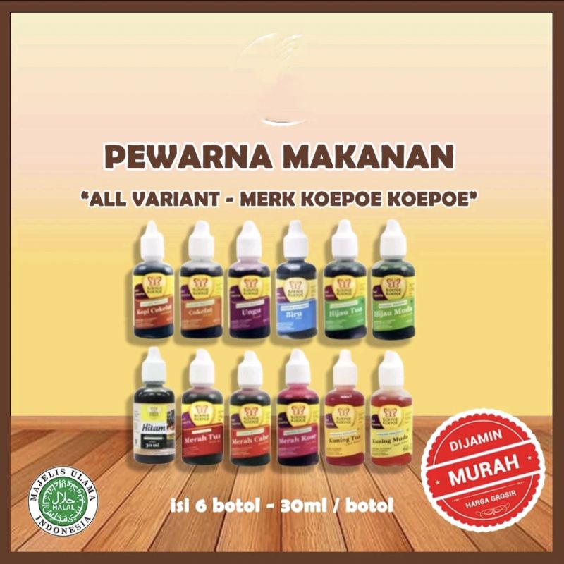 

Pewarna Makanan Cap kupu-kupu 30ml | pewarna kue | foud Coloring | food