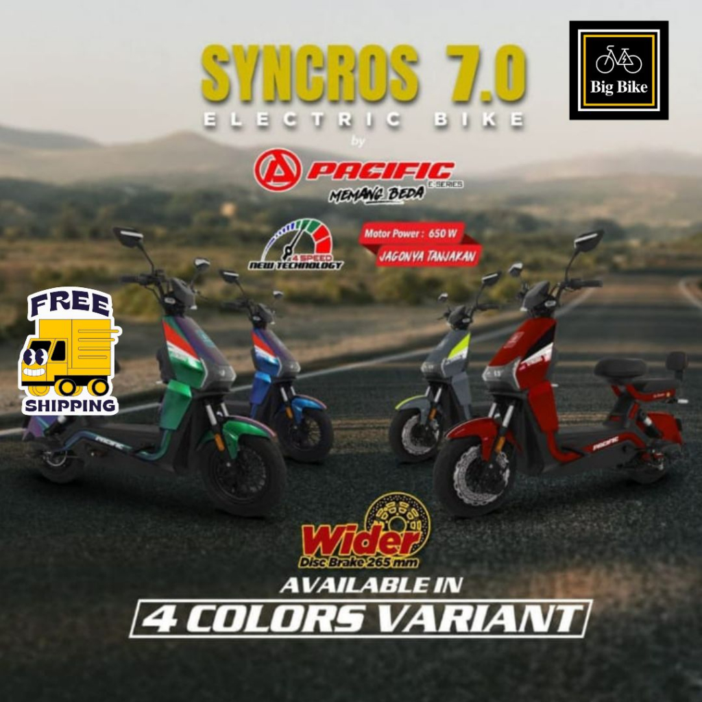 SEPEDA LISTRIK PACIFIC SYNCROS 5.5 Garansi Resmi Pacific Exotic
