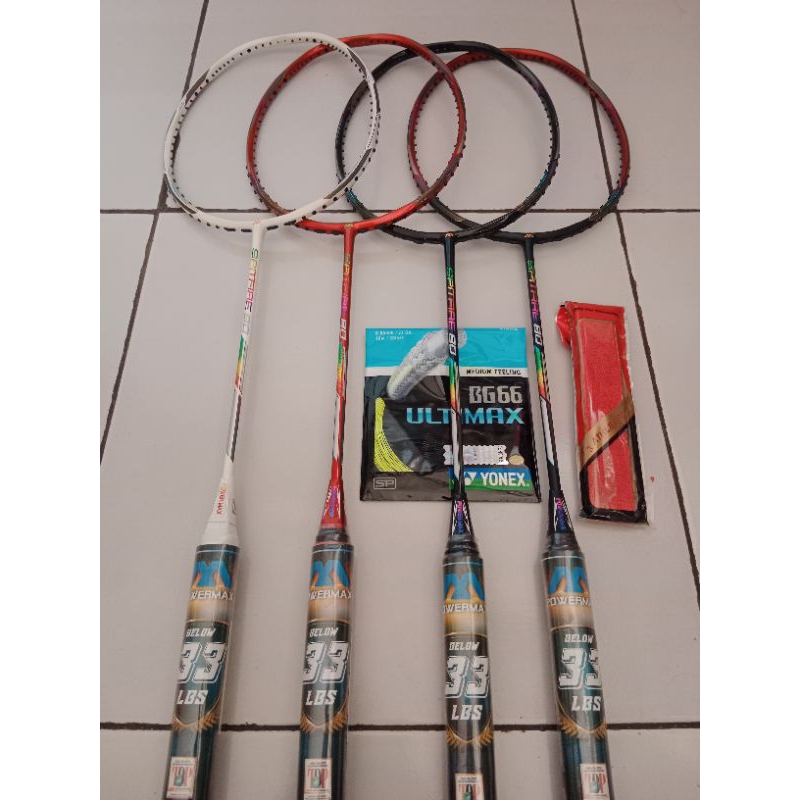 RAKET BADMINTON POWER MAX SPITIRE 80 33LBS