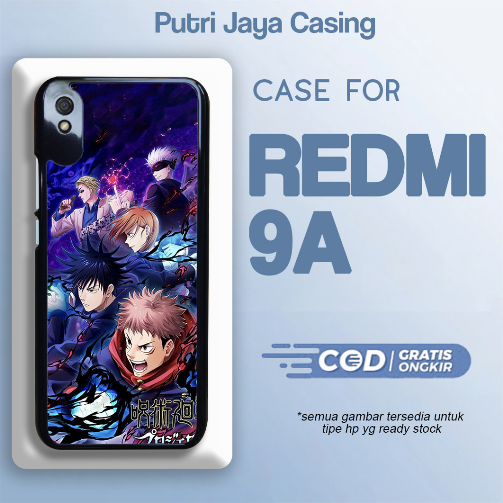 Case Hp REDMI 9A MOTIF AESTHETIC JUJUTSU Casing Hardcase Softcase Estetik Premium Keren Aksesosris P