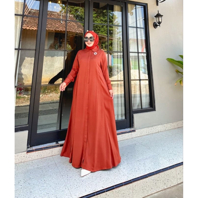 Gamis Rayon Premium - Gamis Umbrella Polos Premium -  Gamis Katun Rayon Twill Impor Premium Quality